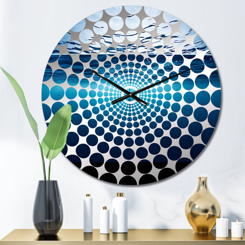 Surrealism Inverted Ocean Photo - Abstract Metal Wall Clock