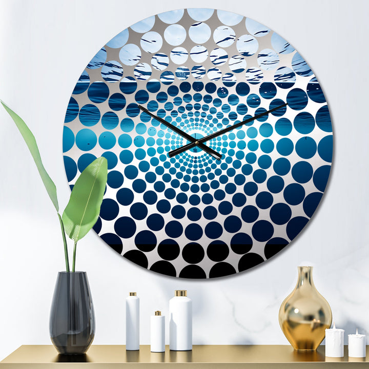 Surrealism Inverted Ocean Photo - Abstract Metal Wall Clock