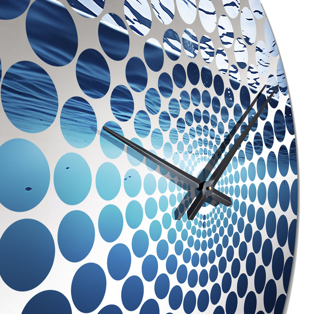 Surrealism Inverted Ocean Photo - Abstract Metal Wall Clock