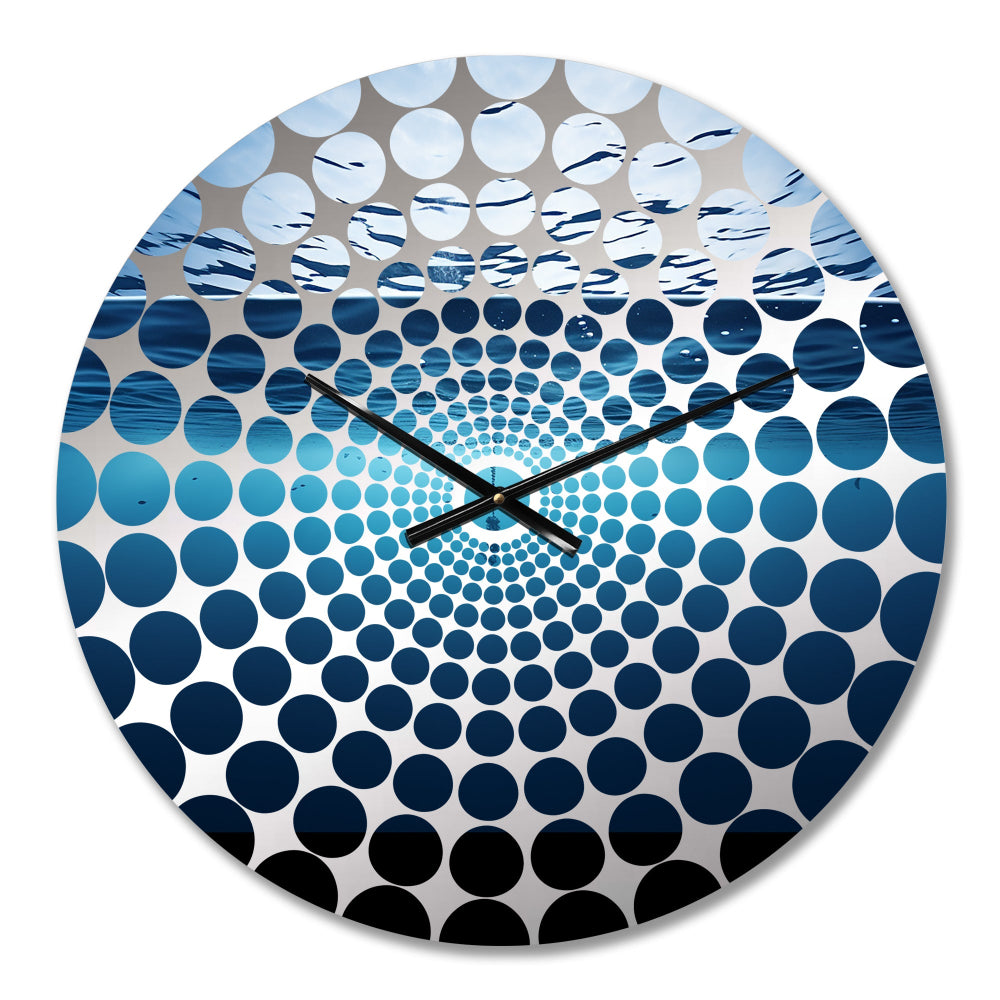 Surrealism Inverted Ocean Photo - Abstract Metal Wall Clock