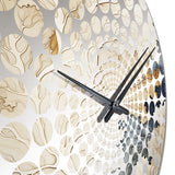 Blue And Beige Tree Amercian Basswood - Floral Metal Wall Clock