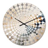 Blue And Beige Tree Amercian Basswood - Floral Metal Wall Clock