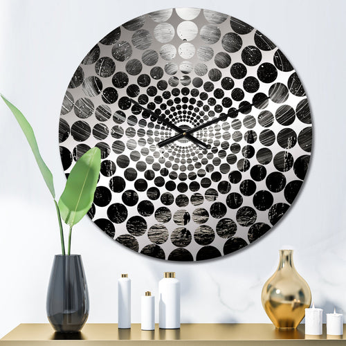 Minimalism Sci Fi Ufo - Abstract Metal Wall Clock