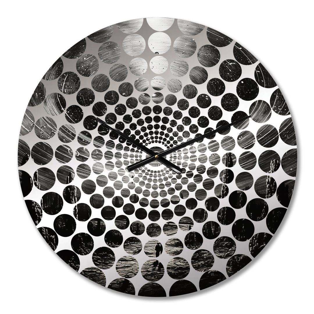 Minimalism Sci Fi Ufo - Abstract Metal Wall Clock