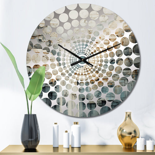 gold and grey waterfall adventure scene - Landscapes Metal Wall Clock