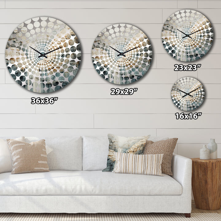 gold and grey waterfall adventure scene - Landscapes Metal Wall Clock