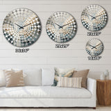 gold and grey waterfall adventure scene - Landscapes Metal Wall Clock