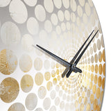 Beige Gold Minimalism Bliss - Abstract Metal Wall Clock
