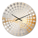 Beige Gold Minimalism Bliss - Abstract Metal Wall Clock