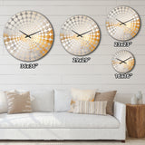 Beige Gold Minimalism Bliss - Abstract Metal Wall Clock