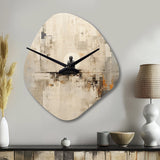 abstract blue and white yoga mediation - Asymmetric Metal Wall Clock
