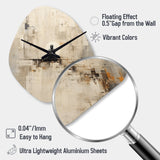 abstract blue and white yoga mediation - Asymmetric Metal Wall Clock