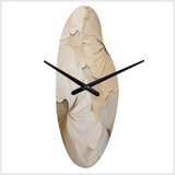 beige minimalism elegance in bloom - Asymmetric Metal Wall Clock