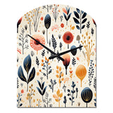 Love In The Wild Coral And Beige Flower - Asymmetric Metal Wall Clock
