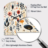 Love In The Wild Coral And Beige Flower - Asymmetric Metal Wall Clock