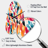 Pink And Blue Vibrant Abstract Wilderness - Asymmetric Metal Wall Clock