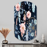 Ethereal Dreamcatchers Boho Pattern - Asymmetric Metal Wall Clock