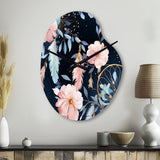 Ethereal Dreamcatchers Boho Pattern - Asymmetric Metal Wall Clock