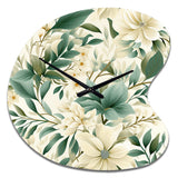 Subdued Oasis Boho Pattern - Asymmetric Metal Wall Clock