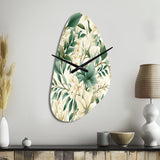 Subdued Oasis Boho Pattern - Asymmetric Metal Wall Clock