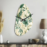 Subdued Oasis Boho Pattern - Asymmetric Metal Wall Clock