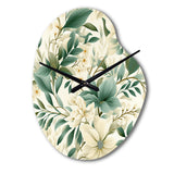 Subdued Oasis Boho Pattern - Asymmetric Metal Wall Clock