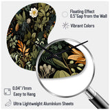 Rustic Wilderness Cottage Charm - Asymmetric Metal Wall Clock