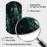 Cyber Camo Nexus - Asymmetric Metal Wall Clock