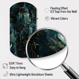 Cyber Camo Nexus - Asymmetric Metal Wall Clock