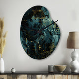 Cyber Camo Nexus - Asymmetric Metal Wall Clock