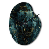 Cyber Camo Nexus - Asymmetric Metal Wall Clock