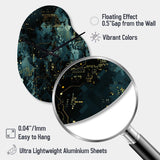 Cyber Camo Nexus - Asymmetric Metal Wall Clock