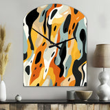 Tribal Camo Fusion - Asymmetric Metal Wall Clock