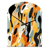Tribal Camo Fusion - Asymmetric Metal Wall Clock