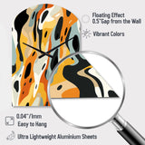 Tribal Camo Fusion - Asymmetric Metal Wall Clock