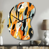 Tribal Camo Fusion - Asymmetric Metal Wall Clock