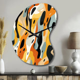 Tribal Camo Fusion - Asymmetric Metal Wall Clock