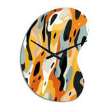 Tribal Camo Fusion - Asymmetric Metal Wall Clock
