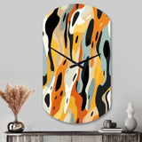 Tribal Camo Fusion - Asymmetric Metal Wall Clock
