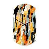 Tribal Camo Fusion - Asymmetric Metal Wall Clock