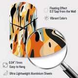 Tribal Camo Fusion - Asymmetric Metal Wall Clock