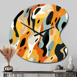 Tribal Camo Fusion - Asymmetric Metal Wall Clock
