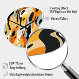 Tribal Camo Fusion - Asymmetric Metal Wall Clock