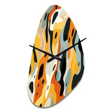 Tribal Camo Fusion - Asymmetric Metal Wall Clock