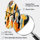 Tribal Camo Fusion - Asymmetric Metal Wall Clock