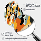 Tribal Camo Fusion - Asymmetric Metal Wall Clock
