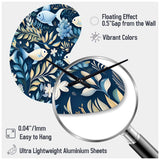 Coastal Tranquility Seaside Fish Pattern - Asymmetric Metal Wall Clock