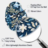 Coastal Tranquility Seaside Fish Pattern - Asymmetric Metal Wall Clock