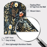 Nature's Exquisite Floral Collage - Asymmetric Metal Wall Clock