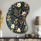 Nature's Exquisite Floral Collage - Asymmetric Metal Wall Clock